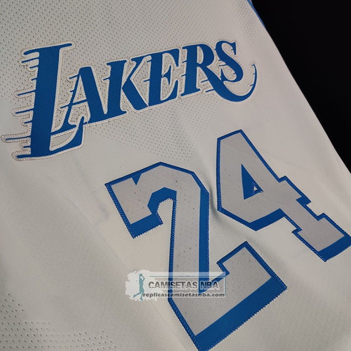 Camiseta Los Angeles Lakers Kobe Bryant NO 24 Ciudad Autentico 2020-21 Blanco